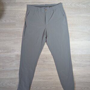 Primo Golf Pants Mens 32x30 Gray Performance Jogger Zip Ankle Stretch Golfing